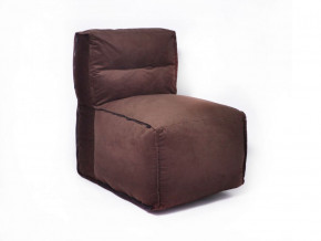Прямое модульное бескаркасное кресло Комфорт (Шоколад велюр) в Нижнем Тагиле - nizhnij-tagil.germes-mebel.ru | фото
